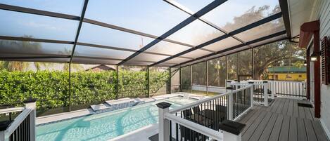 Et oppvarmet basseng