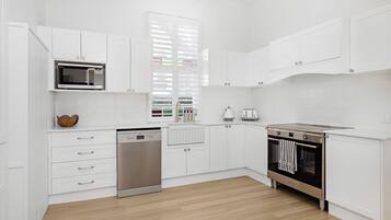 Microwave, oven, stovetop, dishwasher