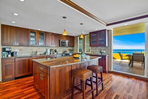 Microwave, oven, stovetop, dishwasher - NEW KBM Resorts | FREE CAR | Maui Kaanapali Villas | Renovated Penthouse Near Beach Central A/C! MKV-A606 (Lahaina)