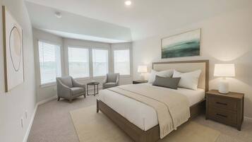 4 bedrooms, iron/ironing board, WiFi, bed sheets