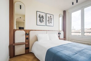 1 habitación, tabla de planchar con plancha, wifi y ropa de cama