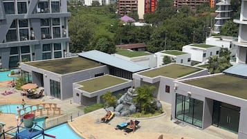 Loft Standard, 1 chambre, vue piscine, cÎté montagne | Vue depuis le balcon