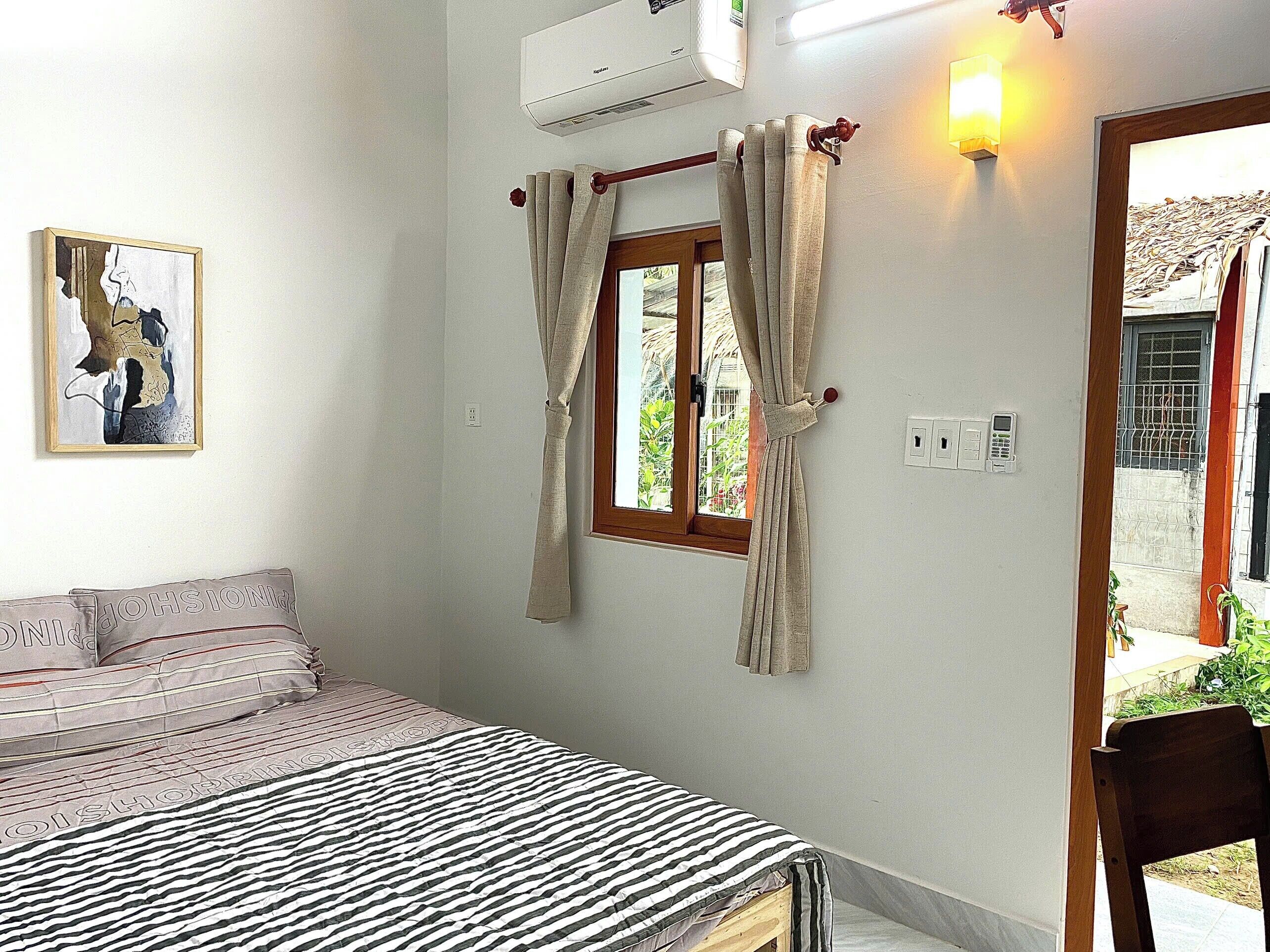 双人房, 花园景观 | 遮光窗帘、免费 WiFi、床单