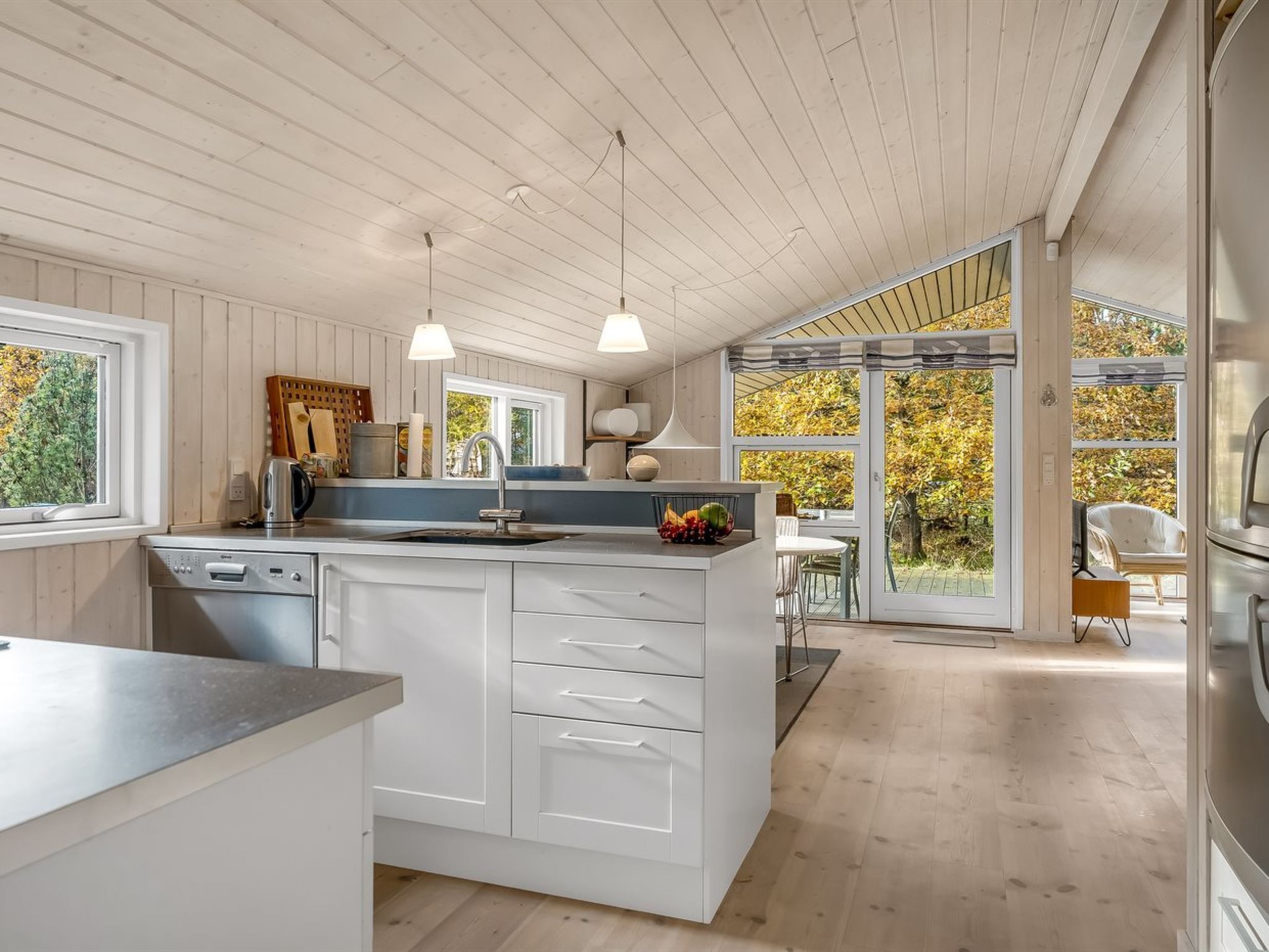 Kühlschrank, Mikrowelle, Geschirrspüler, Kochgeschirr/Geschirr/Besteck