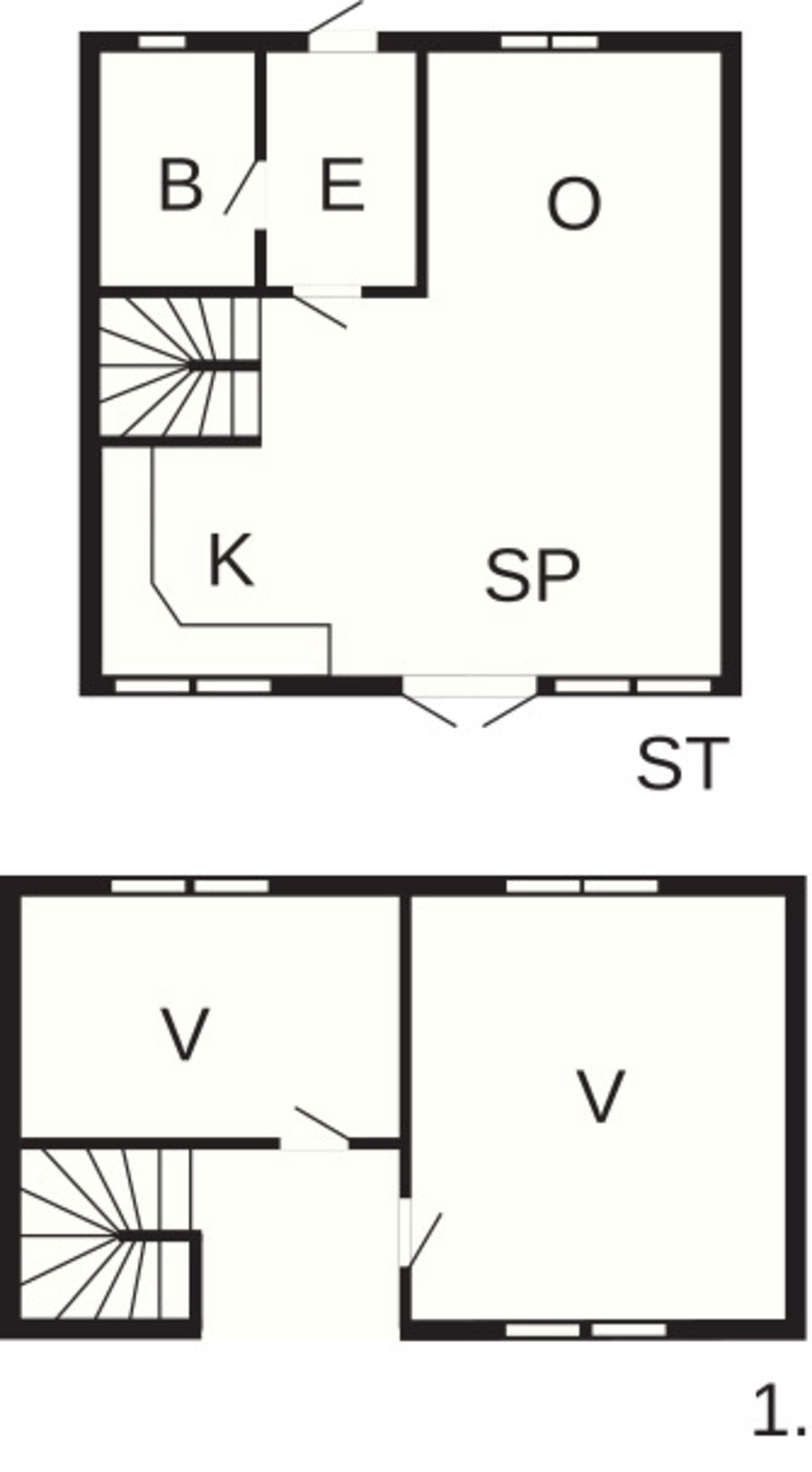 Classic-hus - 2 soveværelser | Plantegning