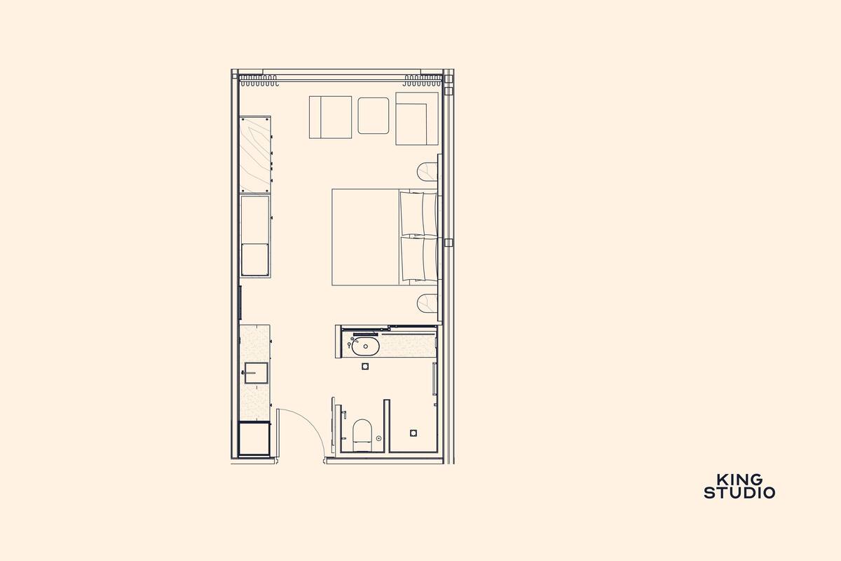 Studio, 1 King Bed | In-room safe, laptop workspace, blackout drapes, soundproofing