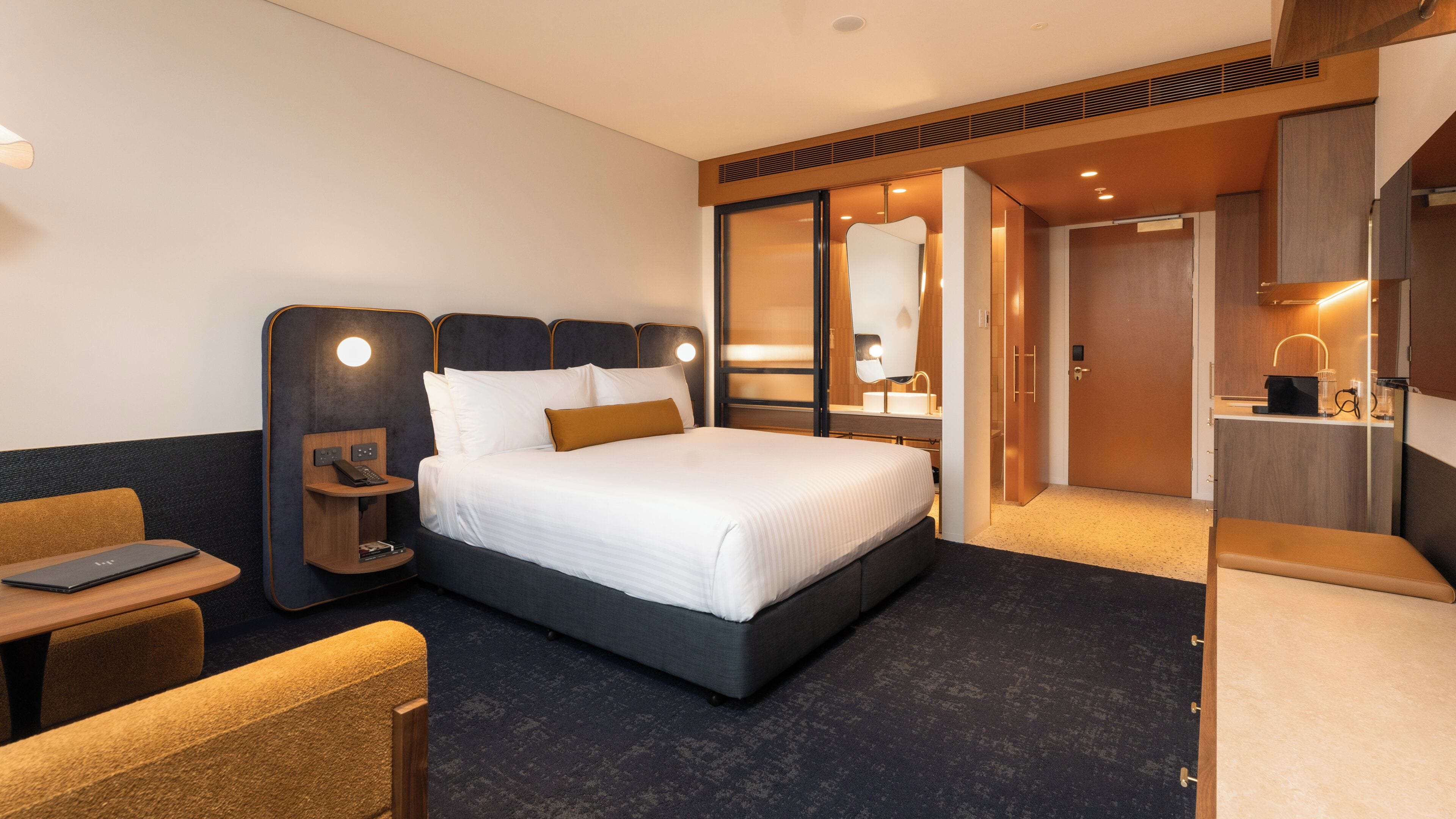 Premium bedding, pillow-top beds, in-room safe, laptop workspace