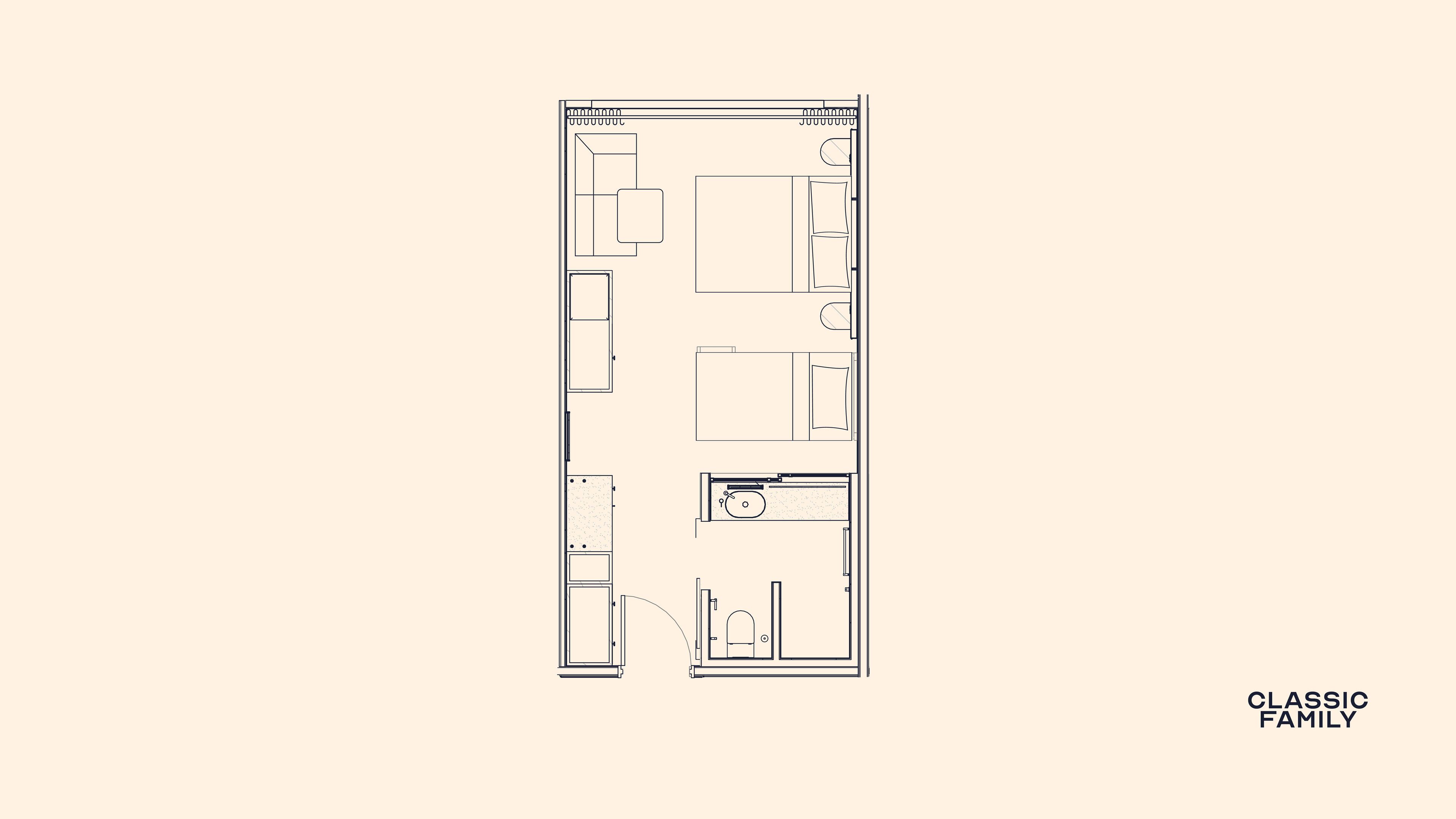 Family Room | Premium bedding, pillow-top beds, in-room safe, laptop workspace