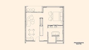 Suíte executiva, sacada | Roupas de cama premium, camas com colchões pillow-top