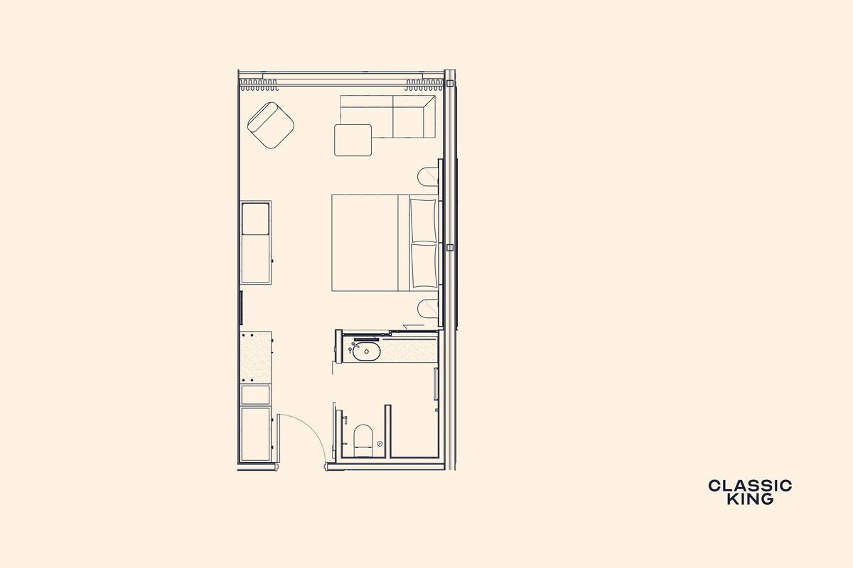 Classic Double Room, 1 King Bed | In-room safe, laptop workspace, blackout drapes, soundproofing