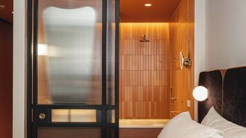 Free toiletries, hair dryer, towels, soap