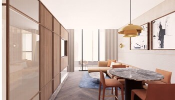 Panorama Suite | Living area | 55-inch Smart TV with digital channels, Netflix, streaming services