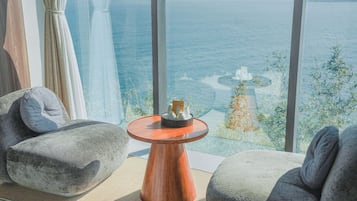 Superior Room, Pool Access, Sea View | Premium bedding, down duvets, pillow-top beds, soundproofing