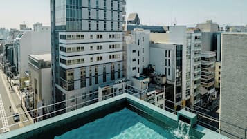 Premium Studio Suite, Private Pool, City View | Balcony view