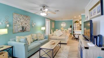 TV, ping pong, books