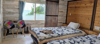 A twin room with a view of the Sea of Japan from t / Tottori Tottori