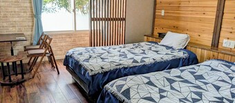 A twin room with a view of the Sea of Japan from t / Tottori Tottori