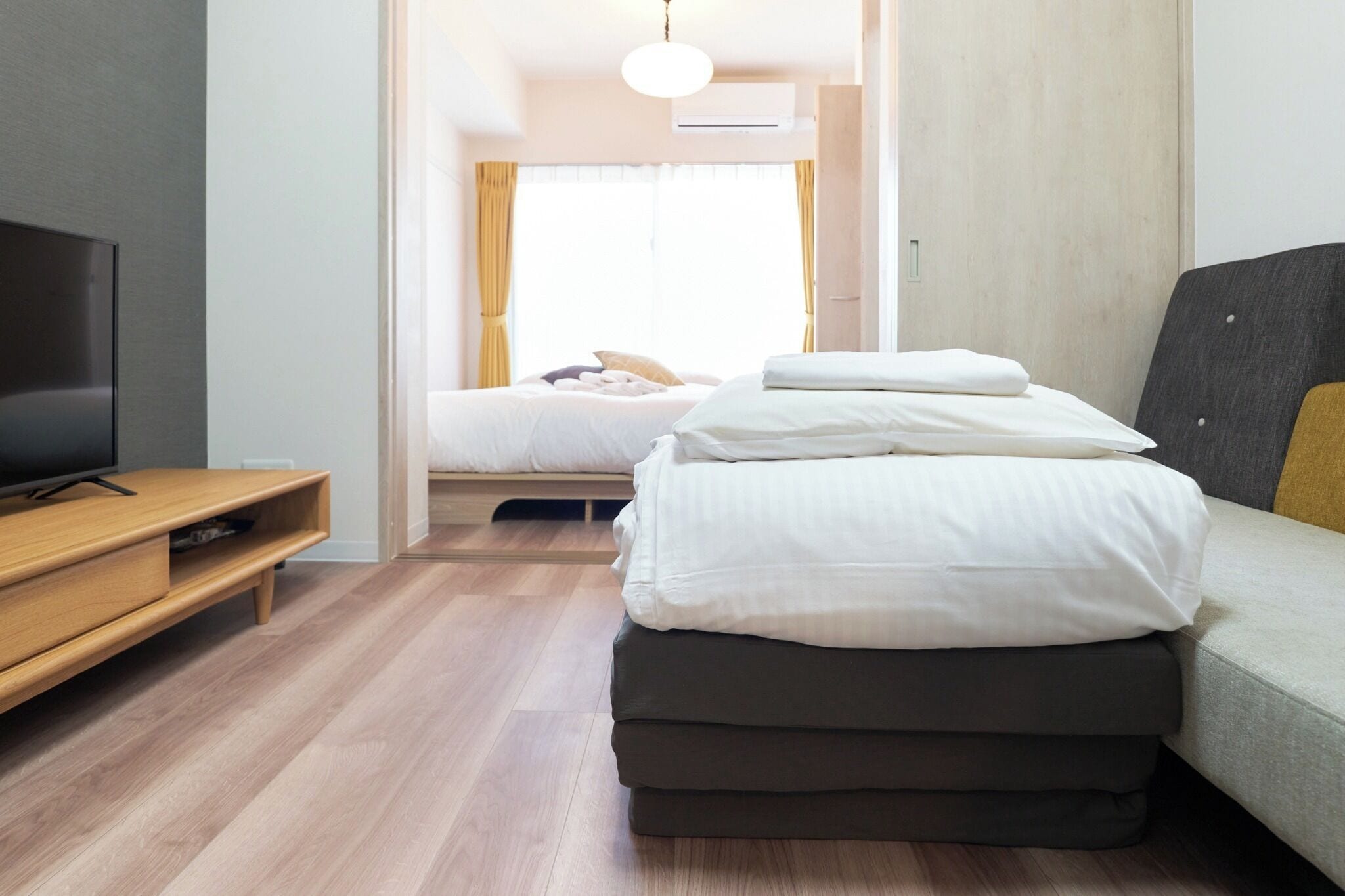 1 室のベッドルーム、WiFi (無料)、ベッドシーツ