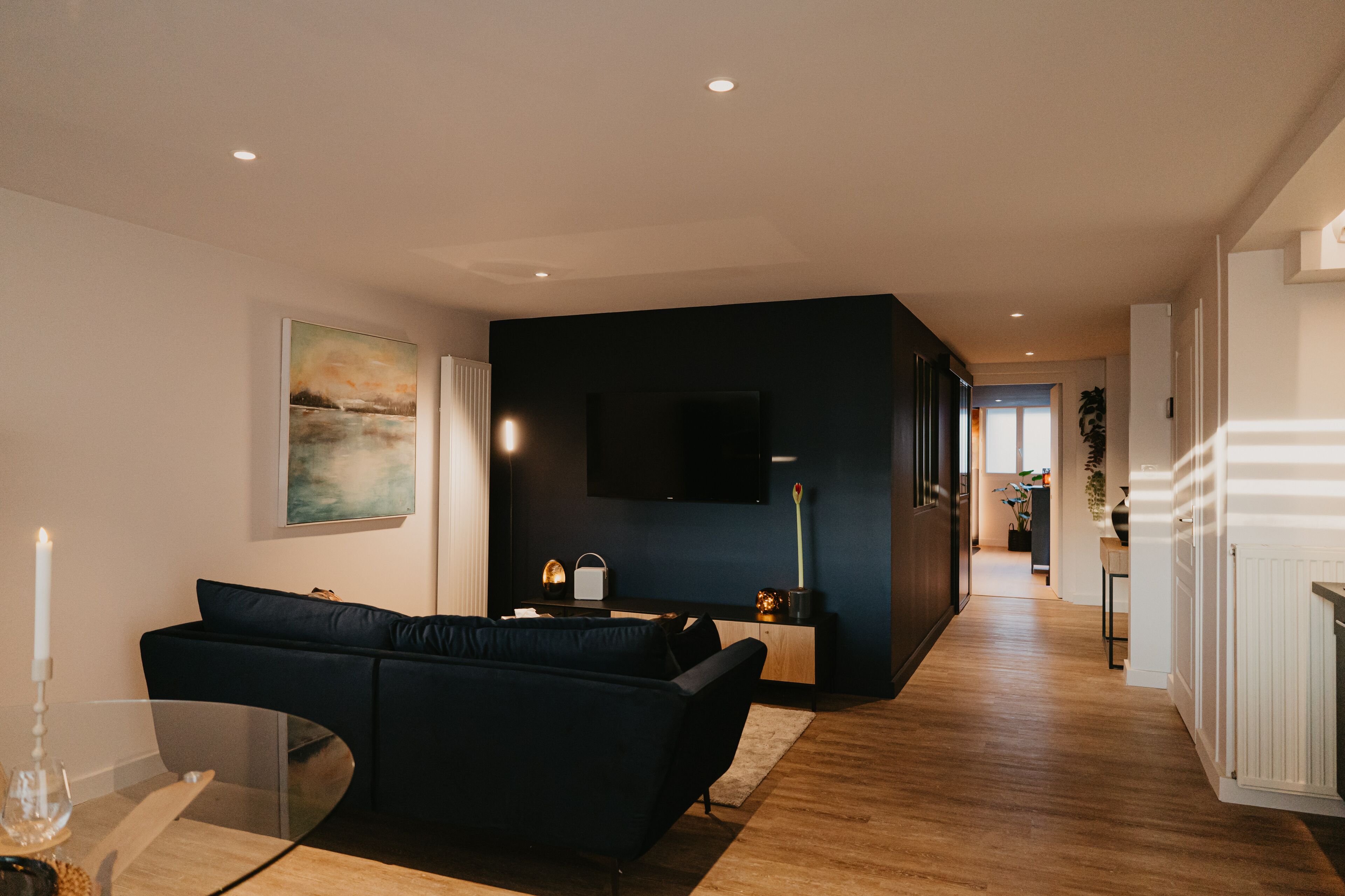 Smart TV, libros, videoteca y estéreo 