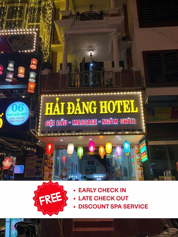 Voorkant van accommodatie