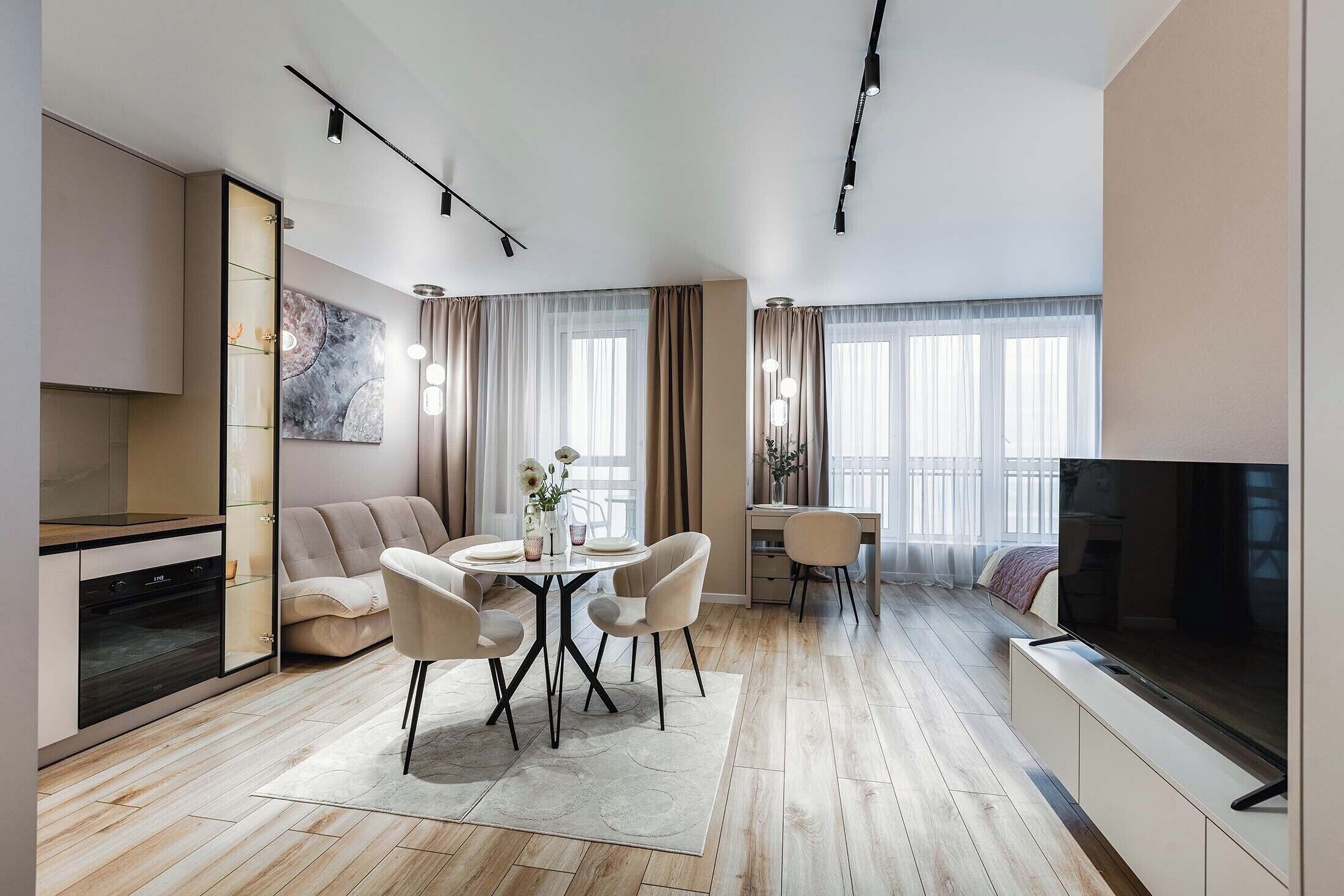 Classic Apartment, Balcony, Courtyard View | Living area | 40-inch LCD TV with digital channels