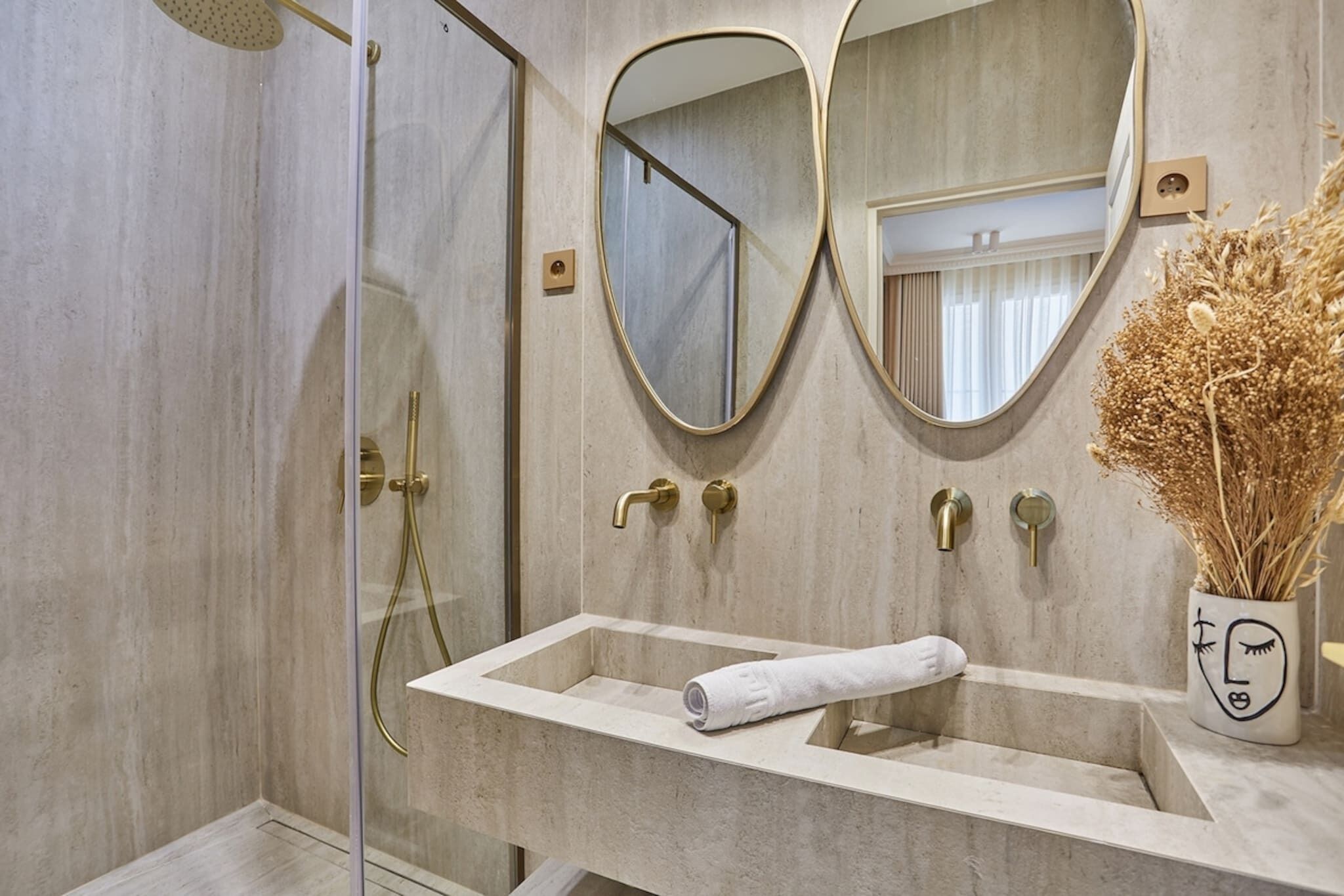 Shower, hair dryer