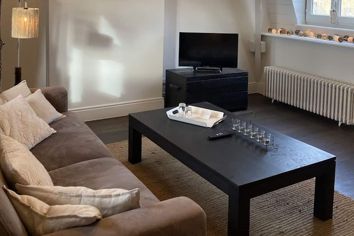 Habitación doble Deluxe | Cortinas blackout, tabla de planchar con plancha y wifi gratis