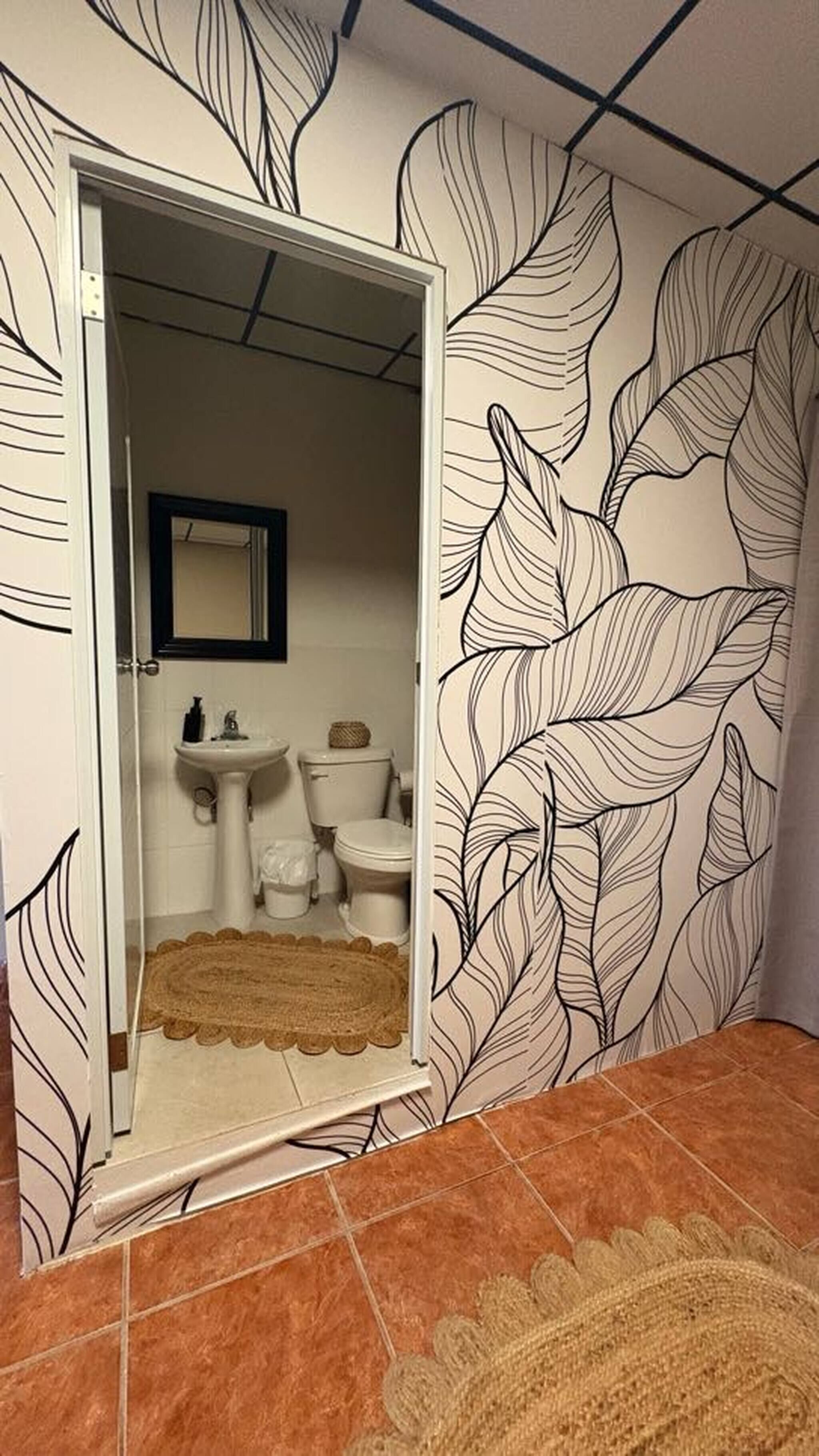 Douche, serviettes fournies