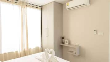 1 dormitorio, escritorio, wifi gratis y ropa de cama