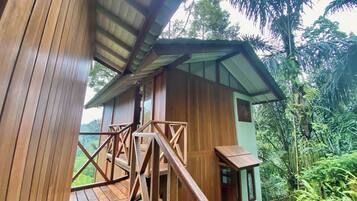 Cabaña, vista al jardín | Vista desde la habitación