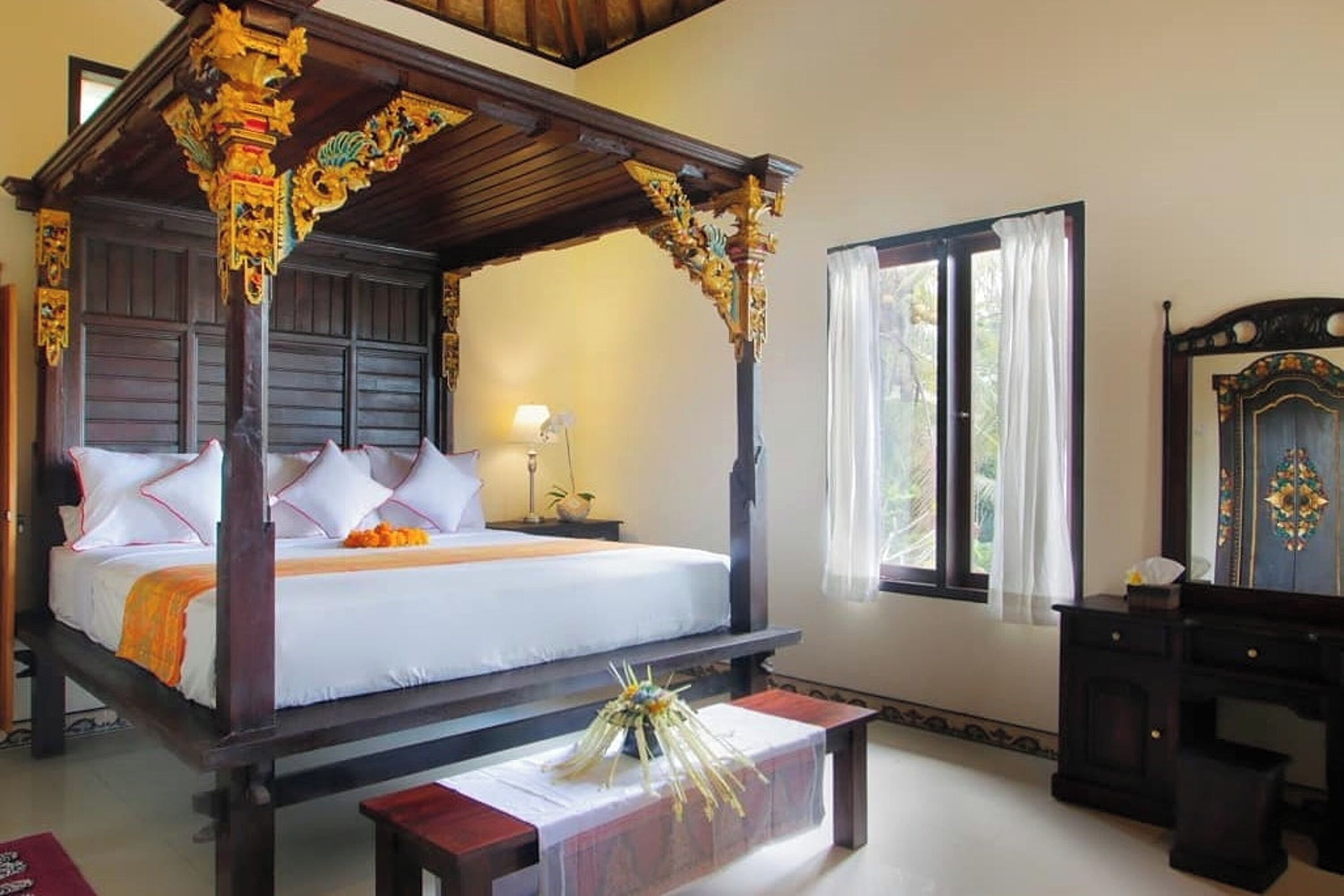 Vila, 2 kamar tidur, pemandangan kolam renang | Meja kerja, Wi-Fi gratis, dan seprai linen