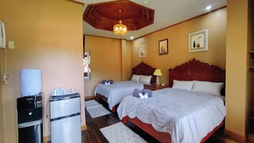 Desk, free WiFi, bed sheets