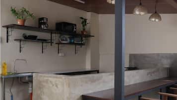 Shared fridge, microwave