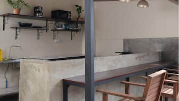 Shared fridge, microwave