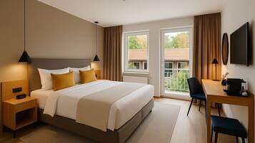 Double Room | Meja, ruang kerja komputer riba, Wi-fi percuma