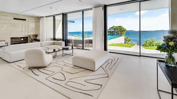 Smart TV, fireplace, video games