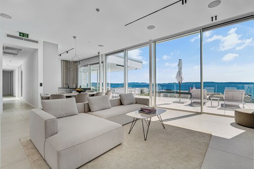 Luxury villa with pool at seaside resort