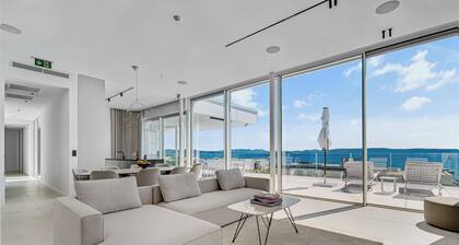 Luxury villa with pool at seaside resort