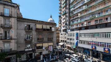 Vue sur la ville depuis lâhĂ©bergement