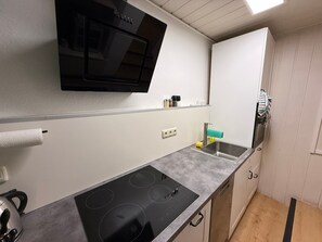 Fridge, oven, stovetop, dishwasher - Apartment 'Ferien- Und Handwerkerwohnung' with Wi-Fi (Römhild)