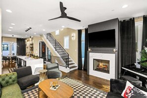 Interior - Printer's Alley Vibes Rooftop Fire Table + Karaoke (Nashville)