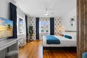 Egyptian cotton sheets, premium bedding, memory-foam beds, desk