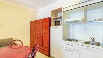 Standard Apartment, Balcony, City View | Private kitchen | Full-sized fridge, microwave, stovetop, dishwasher