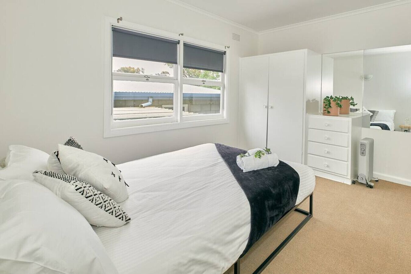 2 bedrooms, iron/ironing board, travel cot, bed sheets