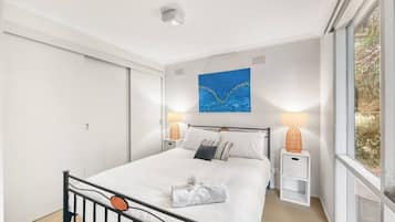 4 bedrooms, iron/ironing board, travel cot, bed sheets