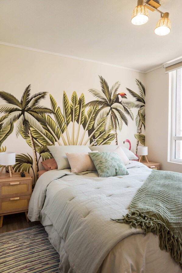 2 makuuhuonetta, silitysrauta/-lauta, Wi-Fi, vuodevaatteet