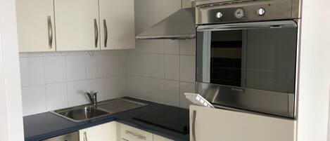 Fridge, microwave, dishwasher