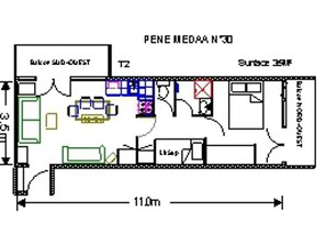 Floor plan - Comfortable apartment Gourette 6 pers, pets allowed (Gourette)