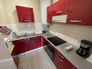 Fridge, microwave, oven - Spacious T2 with balcony near slopes in Le Lioran (Le Lioran)