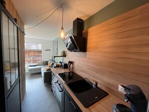 Interior - Renovated 2-room apartment, town center, garage, pets allowed (Arâches-la-Frasse)